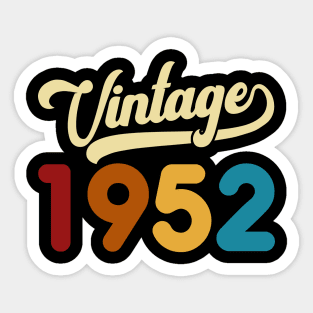 1952 Vintage Gift 68th Birthday Retro Style Sticker